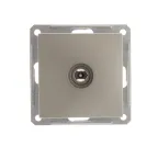 W59 Розетка телевизионная TV скрытая в рамку шампань