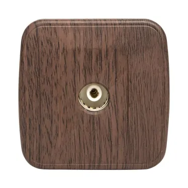 Розетка TV одноместная ОП Минск 75Ом 5-862МГц темное дерево