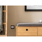 VALENA Розетка двойная USB алюминий