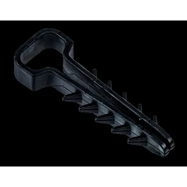 Дюбель-хомут 6х12мм для плоского кабеля нейлон черный (25шт/упак) IEK