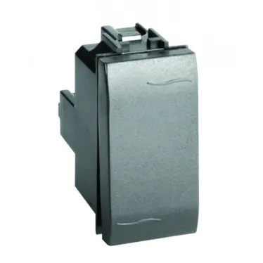 BRAVA Выключатель 1 модуль двухполюсный черный