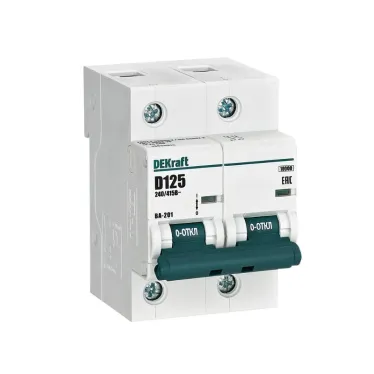 Выключатель автоматический 2р 125А характеристика D ВА-201 10кА