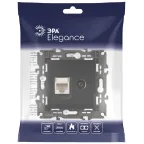 Розетка RJ45+TV, Эра Elegance, антрацит, 14-3110-05