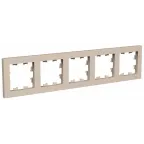 ATLASDESIGN рамка пятипостовая, универсальная, ПЕСОЧНЫЙ