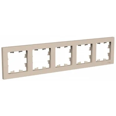 ATLASDESIGN рамка пятипостовая, универсальная, ПЕСОЧНЫЙ
