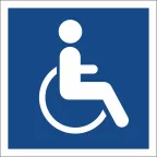 Знак безопасности BL-1515.D02"Символы доступ. для инвалидов всех категорий" | a17876 | Белый свет