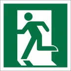 Знак безопасности BL-1515.E01-01"Выход здесь (лев.)" | a12756 | Белый свет