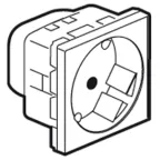 Mosaic Розетка 2К+З с заземлением немецкий стандарт 45град.