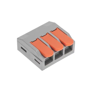 Клемма универсальная СМК 222-613/221-613, 3-проводная серая 0,5-4/6 мм2