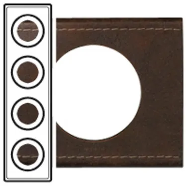 Рамка, четырехпостовая, коричневая текстурная кожа