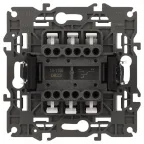 Переключатель двойной, 10АХ-250В, Эра Elegance, шампань,14-1106-04