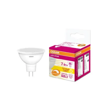 Лампа светодиодная LED 7Вт GU5.3 LSMR16 110град.3000K мат.OSRAM