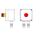 Взрывозащищенный пост управления из полиэстера CPE-P-03-(1xP3E(11))-2xKA2MHK(C)1Ex d e IIC Т5 Gb / Ex tb IIIC T95°C Db IP66 / КЗ / ШЗ