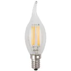 Лампа светодиодная декоративная LED 7 Вт 910Лм 4000К свеча на ветру, филамент нейтральный E14 230В F-LED BXS-7W-840-E14