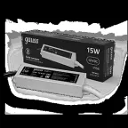 Блок питания для светодиодной ленты 15 Вт AC 100-264В Uвых 12В IP67 220х30х20мм Black Gauss