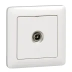 ХИТ Розетка телевизионная TV скрытая оконечная белая