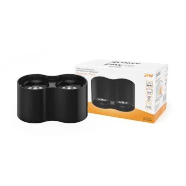 Светильник светодиодный накладной HD033 24W (черный/черный) 3000K 180x100*100мм | HD033 | Gauss