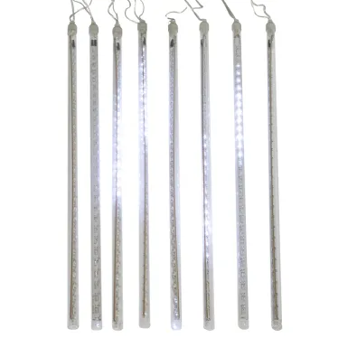 Гирлянда "Тающие сосульки" светодиодная, 8шт х 50см, шаг 40см, 24 В (с трансформатором) белые светодиоды | 256-313-6 | NEON-NIGHT