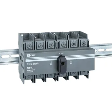 Рубильник 100A 3P реверсивный c рукояткой для прямой установки TwinBlock