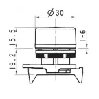 Кнопка плоская без фиксации,  красная | ABHTR1 | DKC