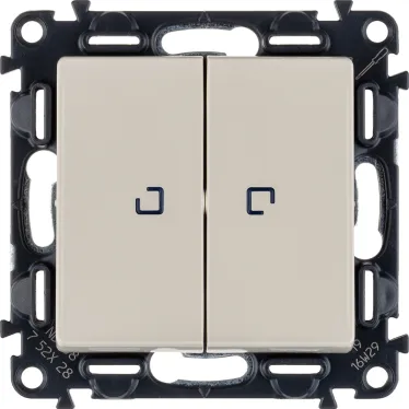 Valena LIFE DIY Сл.кость Выключатель 2-клавишный с подсветкой 10А 250В | 752528 | Legrand