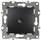 Розетка TV одиночная, Эра12, антрацит, 12-3101-05