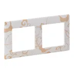 Valena LIFE Рамка 2 поста Ампир белый универсальная