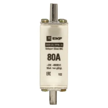 Вставка плавкая ППН-33 100/80А габарит 00С