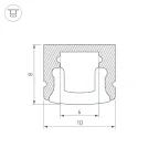 Профиль ARH-MINI5-2000 ANOD (ARL, Алюминий)