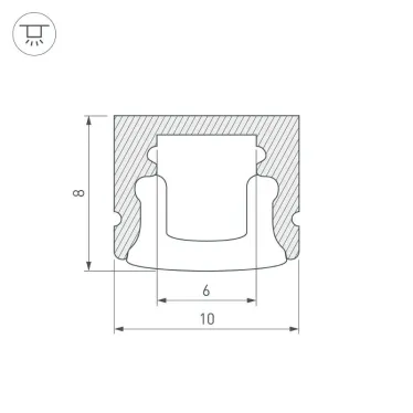 Профиль ARH-MINI5-2000 ANOD (ARL, Алюминий)