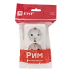 Рим Розетка двойная 16А с заземлением белая