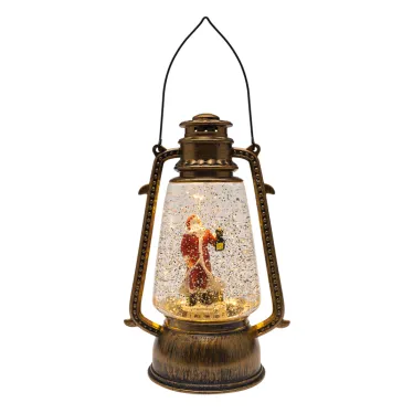 Декоративный фонарь с эффектом снегопада и подсветкой «Санта Клаус», теплый белый | 501-066 | NEON-NIGHT