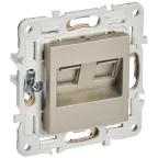 SKANDY Розетка компьютерная двойная RJ45 кат.6 SK-K04Sh шампань IEK