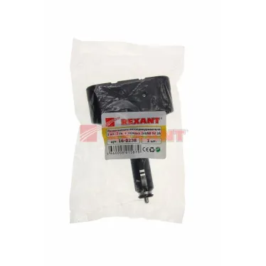 Разветвитель автоприкуривателя 2 гнезда 1хUSB (5 V 1000 mA),