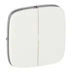 Valena ALLURE Лицевая панель для двухклавишного выключателя Белая