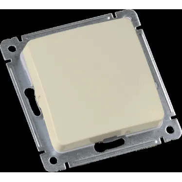 MASTER Переключатель одноклавишный скрытой установки, в рамку, слоновая кость