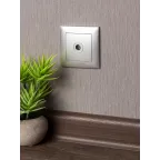 Валенсия лицевая панель розетки TV 1-местная 75Ом 5-862МГц сталь