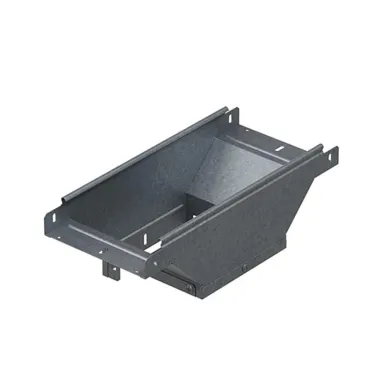 Ответвитель Т-образный вертикальный боковой к лотку 100х50, толщина 1,0 мм, Сендзимир цинк