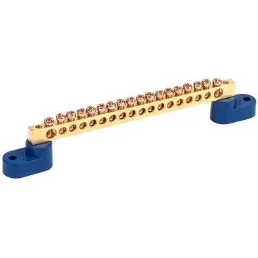 Шина N ноль на двух угловых изоляторах ШНИ-6х9-18-У2-С