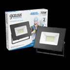 Прожектор светодиодный ДО 70 Вт 6300 лм 6500К AC 220В IP65 140х208х30мм Elementary G2 Gauss