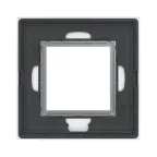 Рамка из натурального стекла,, ''Avanti'', светло-серая, 2 модуля