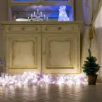 Белоснежный еловый шлейф 2,7м | 307-121 | NEON-NIGHT