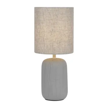 Настольная лампа Ramona 7041-502 1 * Е14 40 Вт керамика серая с абажуром