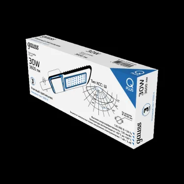 Светильник уличный консольный ДКУ 30 Вт 3600 лм 5000К AC 220В IP65 370х145х45мм широкая КСС Ш Qplus Gauss