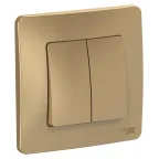 BLANCA скрытой установки двухклавишный выключатель (cх.5), 10A, 250B, титан