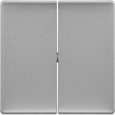 Valena LIFE Лицевая панель для двухклавишного выключателя Алюминий