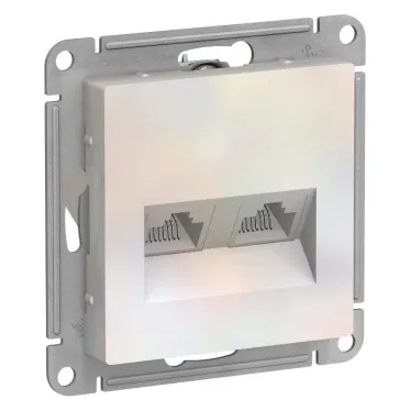 Розетка ATLASDESIGN двойная компьютерная RJ45+RJ45 категория 5E механизм жемчуг