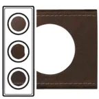 Рамка, трехпостовая, коричневая текстурная кожа