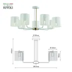 Люстра Evonne 2088-307 7 х Е14 40 Вт классика