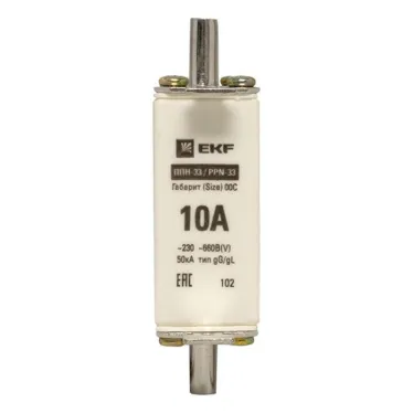 Вставка плавкая ППН-33 100/10А габарит 00С